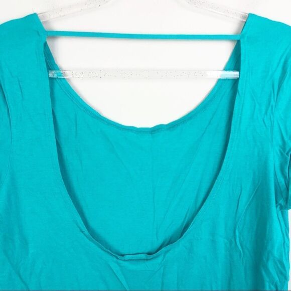 VICTORIA’S SECRET PINK | Teal Short Sleeve Tee Cuffed Low Back with Strap XS/S - Picture 8 of 8